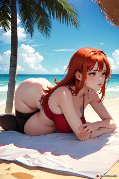 Anime Pregnant Small Tits 18 Age Pouting Lips Face Ginger Straight Hair Style Light Skin Charcoal Beach Side View Bending Over Teacher 3692096484546863688 - AI Hentai - aihentai.co on pornsimulated.com