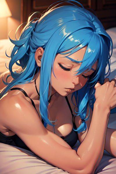 Anime Muscular Small Tits 70s Age Sad Face Blue Hair Messy Hair Style Dark Skin Soft Anime Desert Close Up View Sleeping Goth 3692092619076260639 - AI Hentai - aihentai.co on pornsimulated.com