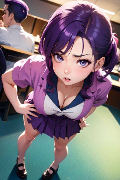 Anime Busty Small Tits 30s Age Shocked Face Purple Hair Slicked Hair Style Light Skin Vintage Casino Close Up View Bending Over Schoolgirl 3692127408139937200 - AI Hentai - aihentai.co on pornsimulated.com