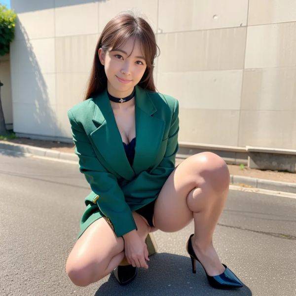 ,korean,kpop idol,woman,twenties,(RAW photo, best quality, masterpiece:1.1), (realistic, photo-realistic:1.2), ultra-detailed, ultra high res, physically-based rendering,straight hair,brown hair,bangs,green - pornmake.ai - North Korea on pornsimulated.com