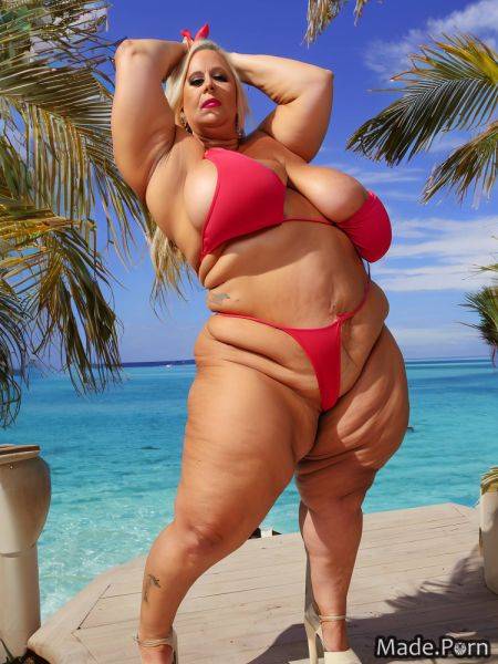 Muscular bikini ssbbw woman photo gigantic boobs lipstick AI porn - made.porn on pornsimulated.com