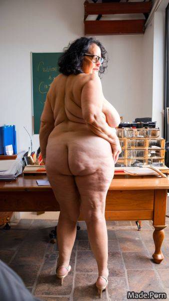 80 nude looking back big ass thick photo looking at viewer AI porn - made.porn on pornsimulated.com