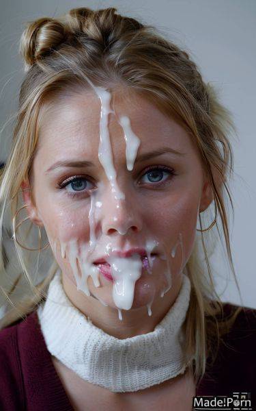 Woman movie white looking at viewer bukkake 20 top knot hair AI porn - made.porn on pornsimulated.com