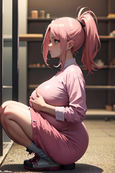 Anime Pregnant Small Tits 18 Age Angry Face Pink Hair Slicked Hair Style Dark Skin Soft + Warm Prison Side View Squatting Latex 3688134377208051349 - AI Hentai - aihentai.co on pornsimulated.com