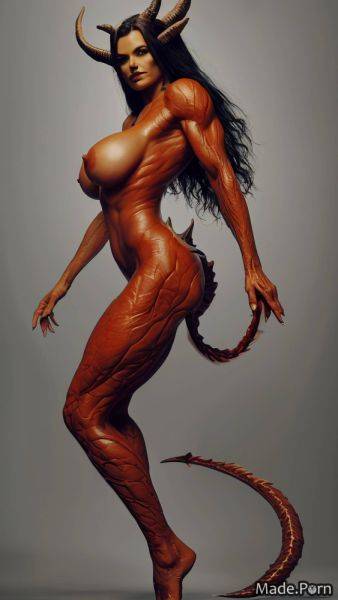 Bodypaint yellow big hips thighs red demon horns devil AI porn - made.porn on pornsimulated.com