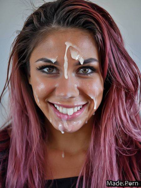 Pigtails long hair pink bimbo lipstick tanned skin black AI porn - made.porn on pornsimulated.com