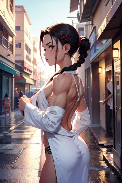 Anime Muscular Small Tits 18 Age Shocked Face Brunette Braided Hair Style Light Skin Cyberpunk Street Back View Bathing Bathrobe 3688540251622447520 - AI Hentai - aihentai.co on pornsimulated.com