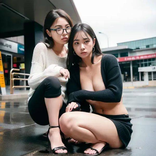 ,(2women:2),twenties,(RAW photo, best quality, masterpiece:1.1), (realistic, photo-realistic:1.2), ultra-detailed, ultra high res, physically-based rendering,short hair,bobcut,black hair,hair behind ear,bangs,black - pornmake.ai on pornsimulated.com