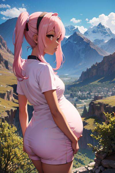 Anime Pregnant Small Tits 60s Age Sad Face Pink Hair Pigtails Hair Style Dark Skin Warm Anime Mountains Back View T Pose Nurse 3688691004804491286 - AI Hentai - aihentai.co on pornsimulated.com