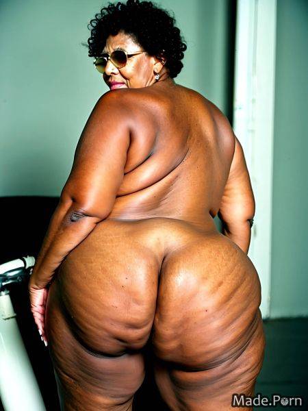 Sunglasses street woman hairy big hips bimbo long legs AI porn - made.porn on pornsimulated.com