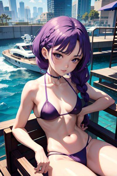 Anime Skinny Small Tits 60s Age Seductive Face Purple Hair Braided Hair Style Light Skin Cyberpunk Yacht Side View Straddling Bikini 3688915202099970676 - AI Hentai - aihentai.co on pornsimulated.com