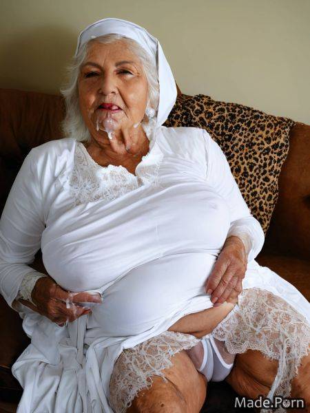 Lipstick flashing tits white hair tanned skin ssbbw sitting caucasian AI porn - made.porn on pornsimulated.com