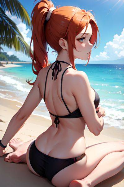 Anime Busty Small Tits 20s Age Sad Face Ginger Ponytail Hair Style Light Skin Charcoal Beach Back View Straddling Teacher 3689205112550517440 - AI Hentai - aihentai.co on pornsimulated.com