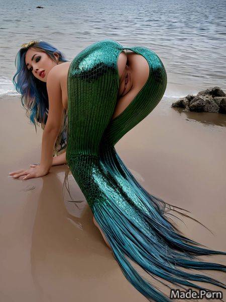 Medium shot topless mermaid fairer skin spreading ass babe amazed AI porn - made.porn on pornsimulated.com