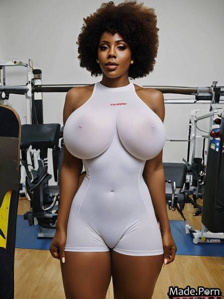 Sweat black hair thick huge boobs happy 20 leotard AI porn - made.porn on pornsimulated.com