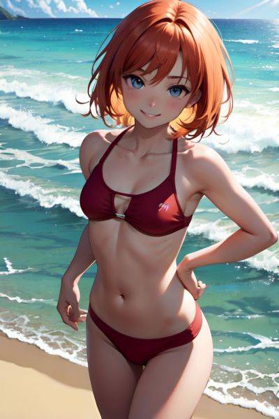 Anime Skinny Small Tits 18 Age Happy Face Ginger Pixie Hair Style Dark Skin Soft + Warm Beach Close Up View Working Out Teacher 3696039263256357192 - AI Hentai - aihentai.co on pornsimulated.com
