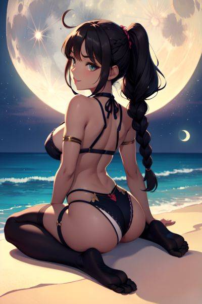 Anime Busty Small Tits 50s Age Happy Face Brunette Braided Hair Style Dark Skin Crisp Anime Moon Back View Straddling Stockings 3696186151139019671 - AI Hentai - aihentai.co on pornsimulated.com