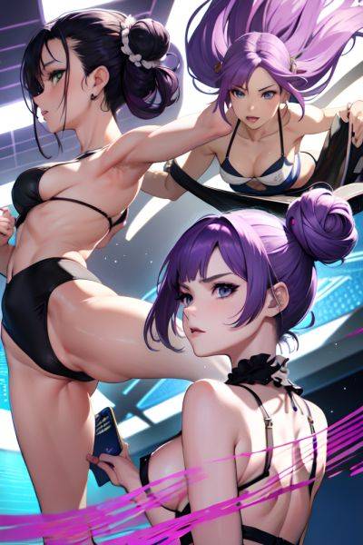 Anime Skinny Small Tits 20s Age Serious Face Purple Hair Hair Bun Hair Style Light Skin Black And White Casino Side View Jumping Bra 3696220942675578613 - AI Hentai - aihentai.co on pornsimulated.com