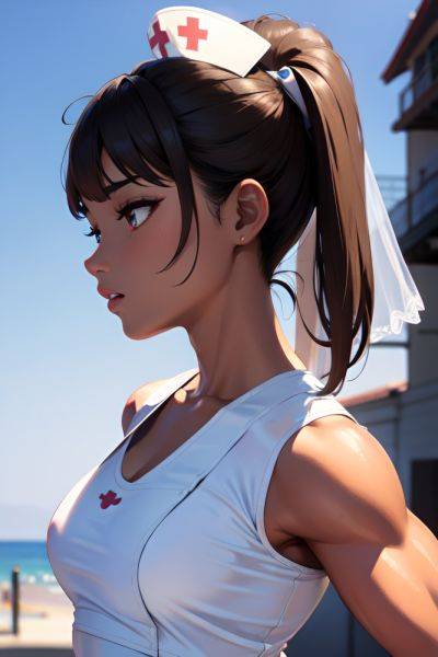 Anime Muscular Small Tits 60s Age Ahegao Face Brunette Ponytail Hair Style Dark Skin Illustration Wedding Side View Massage Nurse 3696294383363357335 - AI Hentai - aihentai.co on pornsimulated.com