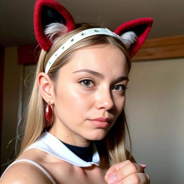 ,white people,woman,thirties,(RAW photo, best quality, masterpiece:1.1), (realistic, photo-realistic:1.2), ultra-detailed, ultra high res, physically-based rendering,(cat ears headband, fake animal - pornmake.ai on pornsimulated.com