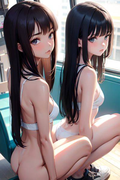 Anime Skinny Small Tits 18 Age Pouting Lips Face Brunette Bangs Hair Style Dark Skin Soft + Warm Bus Back View Squatting Teacher 3696522447234492697 - AI Hentai - aihentai.co on pornsimulated.com