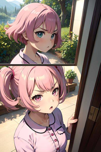 Anime Chubby Small Tits 70s Age Angry Face Pink Hair Pixie Hair Style Light Skin Mirror Selfie Forest Side View Gaming Pajamas 3696611351952120395 - AI Hentai - aihentai.co on pornsimulated.com