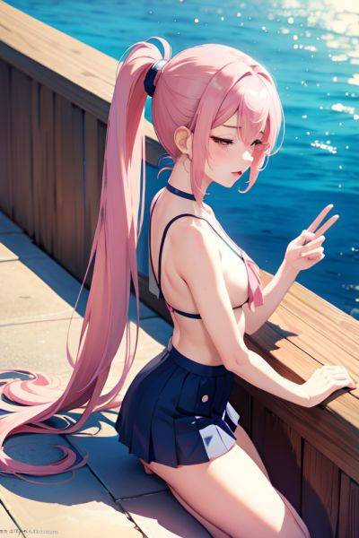 Anime Skinny Small Tits 60s Age Ahegao Face Pink Hair Ponytail Hair Style Light Skin Illustration Lake Side View Sleeping Schoolgirl 3696812359676475387 - AI Hentai - aihentai.co on pornsimulated.com