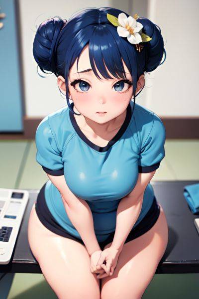Anime Chubby Small Tits 50s Age Orgasm Face Blue Hair Hair Bun Hair Style Dark Skin Soft + Warm Gym Close Up View Working Out Geisha 3696820089511654529 - AI Hentai - aihentai.co on pornsimulated.com