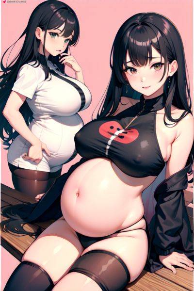 Anime Pregnant Huge Boobs 18 Age Happy Face Black Hair Bangs Hair Style Dark Skin Watercolor Oasis Back View Plank Stockings 3696951512322899926 - AI Hentai - aihentai.co on pornsimulated.com