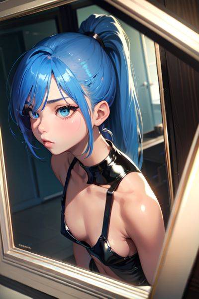 Anime Skinny Small Tits 18 Age Pouting Lips Face Blue Hair Ponytail Hair Style Dark Skin Mirror Selfie Street Side View Sleeping Latex 3696970841669546221 - AI Hentai - aihentai.co on pornsimulated.com