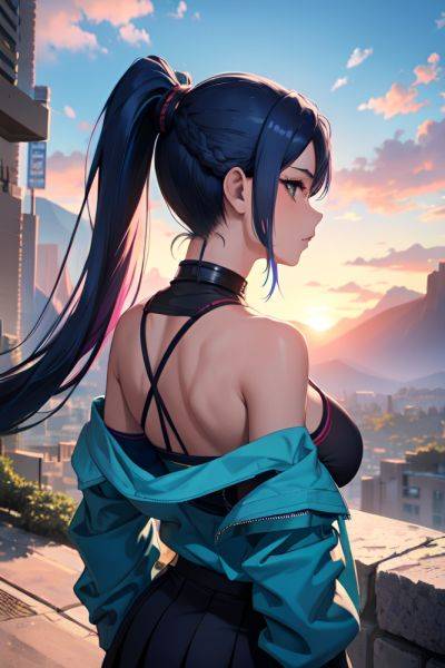 Anime Busty Small Tits 18 Age Serious Face Blue Hair Ponytail Hair Style Dark Skin Cyberpunk Mountains Back View Cumshot Schoolgirl 3697488815837912439 - AI Hentai - aihentai.co on pornsimulated.com