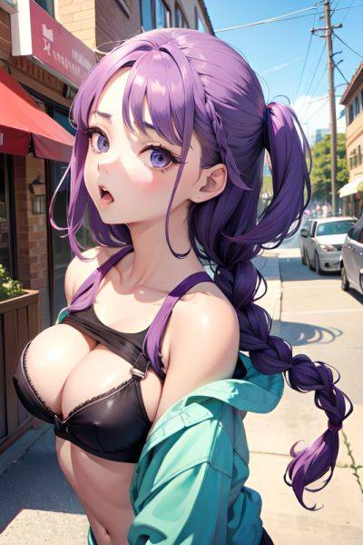 Anime Busty Small Tits 18 Age Shocked Face Purple Hair Braided Hair Style Light Skin Film Photo Bar Side View Plank Bra 3697531335997610922 - AI Hentai - aihentai.co on pornsimulated.com