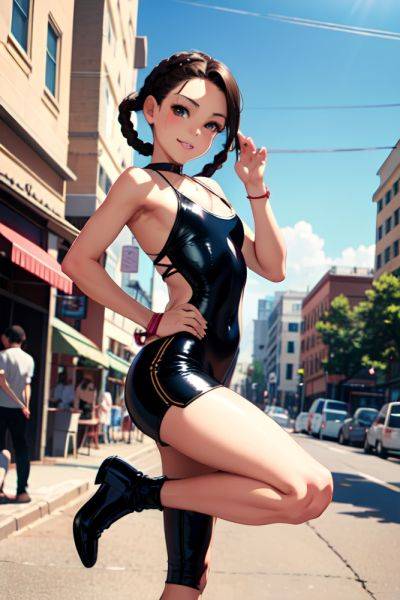 Anime Skinny Small Tits 20s Age Happy Face Brunette Braided Hair Style Light Skin Film Photo Bar Side View Jumping Latex 3697689819859108687 - AI Hentai - aihentai.co on pornsimulated.com