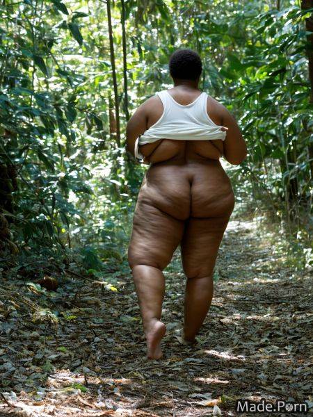 Seductive standing big hips big ass wild afro forest photo AI porn - made.porn on pornsimulated.com