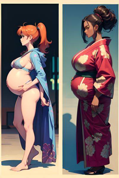 Anime Pregnant Small Tits 80s Age Serious Face Ginger Slicked Hair Style Dark Skin Cyberpunk Party Side View Plank Kimono 3698045443153723124 - AI Hentai - aihentai.co on pornsimulated.com