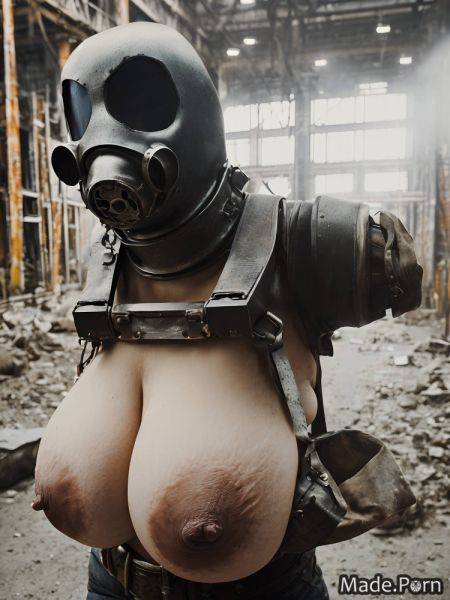 Industry factory hairy 60 thick thighs big hips medium shot gas mask AI porn - made.porn on pornsimulated.com