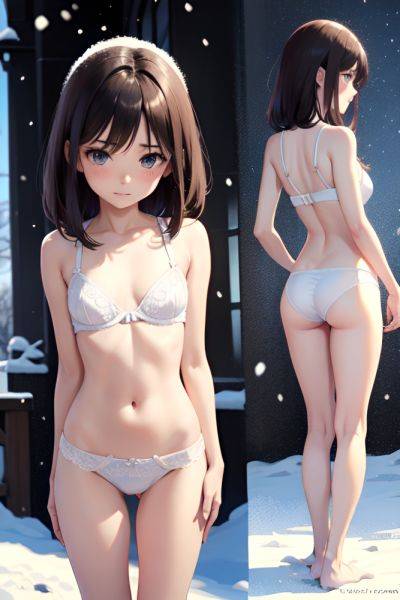 Anime Skinny Small Tits 40s Age Sad Face Brunette Straight Hair Style Light Skin Soft + Warm Snow Back View On Back Bra 3698536357929918244 - AI Hentai - aihentai.co on pornsimulated.com
