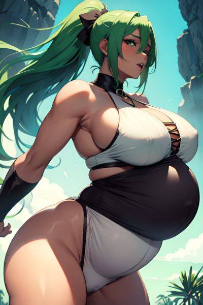 Anime Pregnant Huge Boobs 30s Age Orgasm Face Green Hair Ponytail Hair Style Dark Skin Dark Fantasy Club Side View Jumping Goth 3698667782129650274 - AI Hentai - aihentai.co on pornsimulated.com