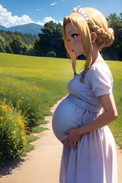 Anime Pregnant Small Tits 70s Age Seductive Face Blonde Braided Hair Style Light Skin Warm Anime Meadow Side View T Pose Maid 3698679378541424597 - AI Hentai - aihentai.co on pornsimulated.com