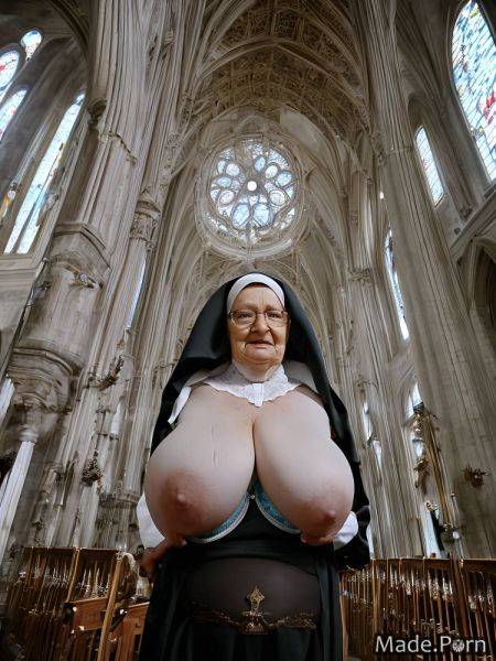 Church flashing tits gigantic boobs hairy nun made huge boobs AI porn - made.porn on pornsimulated.com