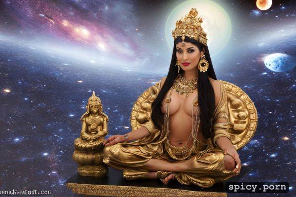 Crown on head, facing viewer, big eyes, parvati goddess in space - spicy.porn on pornsimulated.com