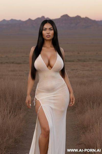 ((native american women, apache woman, milf, 0 years old, beautiful woman, long straight black hair, expressive thick black eyebrows, gorgeous body, wide hips, hanging massive breasts)) ((white torn - ai-porn.ai - Usa on pornsimulated.com