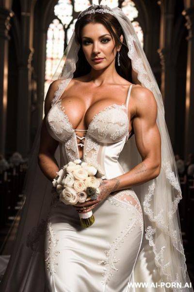 Medieval bride, wedding gown, church - ai-porn.ai on pornsimulated.com