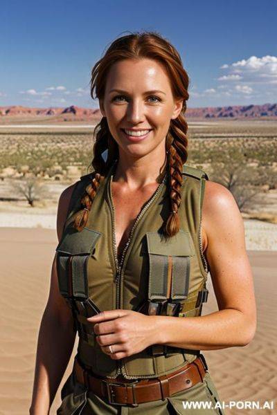 (place: desert), (clothes: military, bulletproof vest) - ai-porn.ai on pornsimulated.com