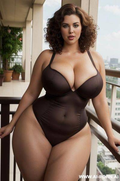 Voluptuous, tall, massive breasts, massive ass, thick, curves - ai-porn.ai on pornsimulated.com