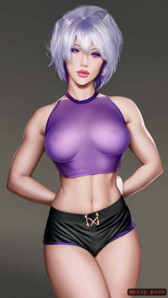 Highres, gray hair, hy1ac9ok2rqr, detailed, 3dt, pretty naked female - spicy.porn on pornsimulated.com