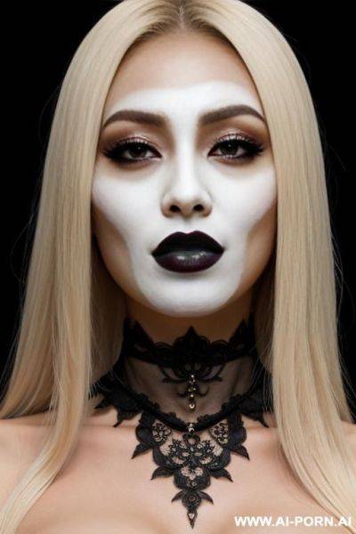 Gothic asian blonde woman get a facial - ai-porn.ai on pornsimulated.com