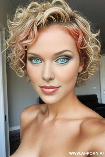 Blonde, short curly hair, nude - ai-porn.ai on pornsimulated.com