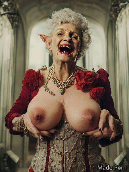 Open mouth woman 80 looking at viewer demon horns fantasy goblin AI porn - made.porn on pornsimulated.com