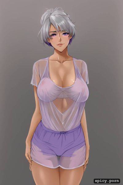 Pastel colors, see through clothes, one pretty naked female - spicy.porn on pornsimulated.com